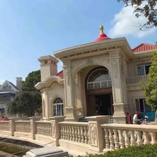 随州 黄金麻花岗岩欧式别墅