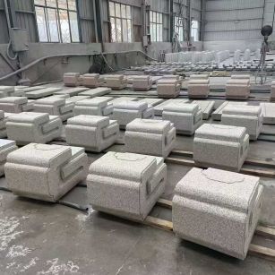 随州 白麻花岗岩异形加工-石凳，坐凳