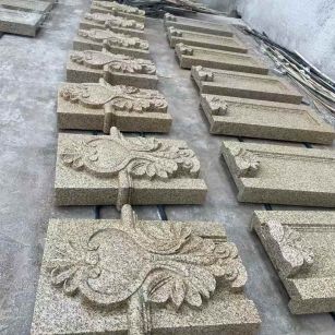 随州 黄金麻花岗岩别墅外墙雕刻板
