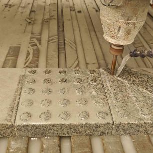 随州 芝麻白花岗岩石材盲人石、盲道石、盲点石