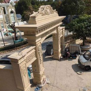 随州 黄金麻荔枝面花岗岩别墅门楼