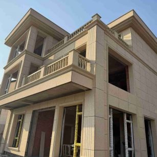 随州 黄金麻花岗岩石材荔枝面外墙干挂效果展示