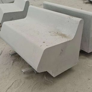 随州 芝麻白花岗岩异形坐凳，石凳