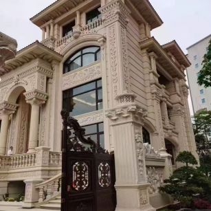 随州 黄金麻花岗岩别墅外墙干挂效果展示