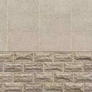 随州 黄金麻自然面蘑菇石配荔枝面干挂