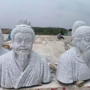 随州 白麻花岗岩石材人物立体雕刻