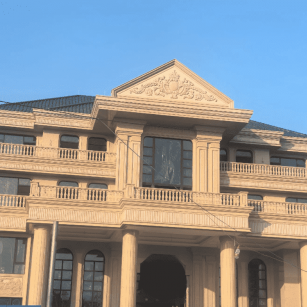 随州黄金麻别墅外墙干挂石材效果示例