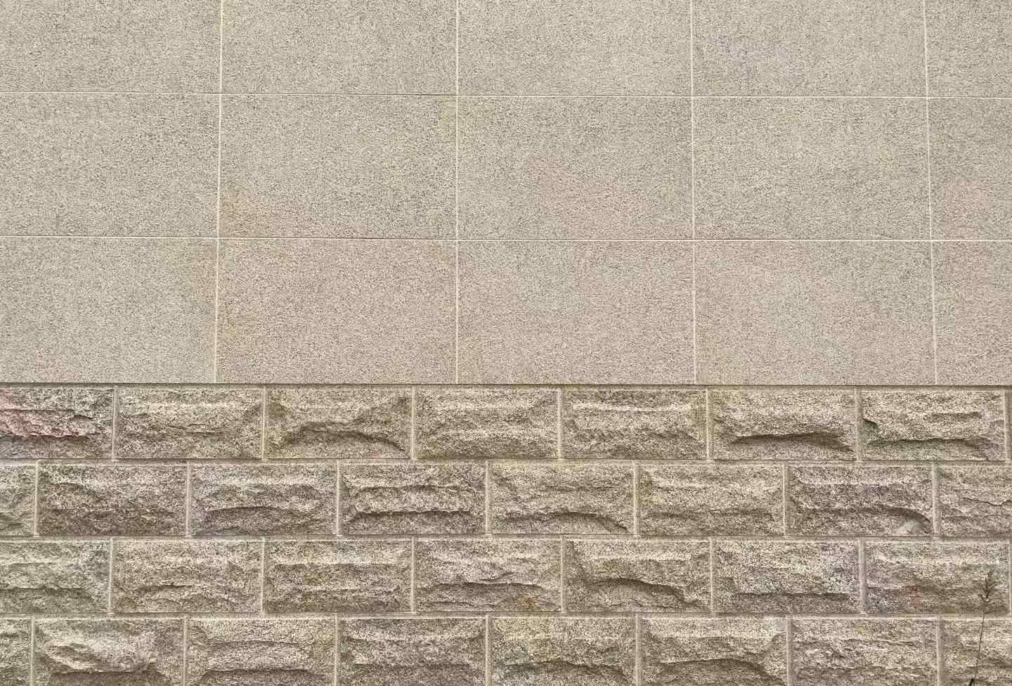 随州 黄金麻自然面蘑菇石配荔枝面干挂