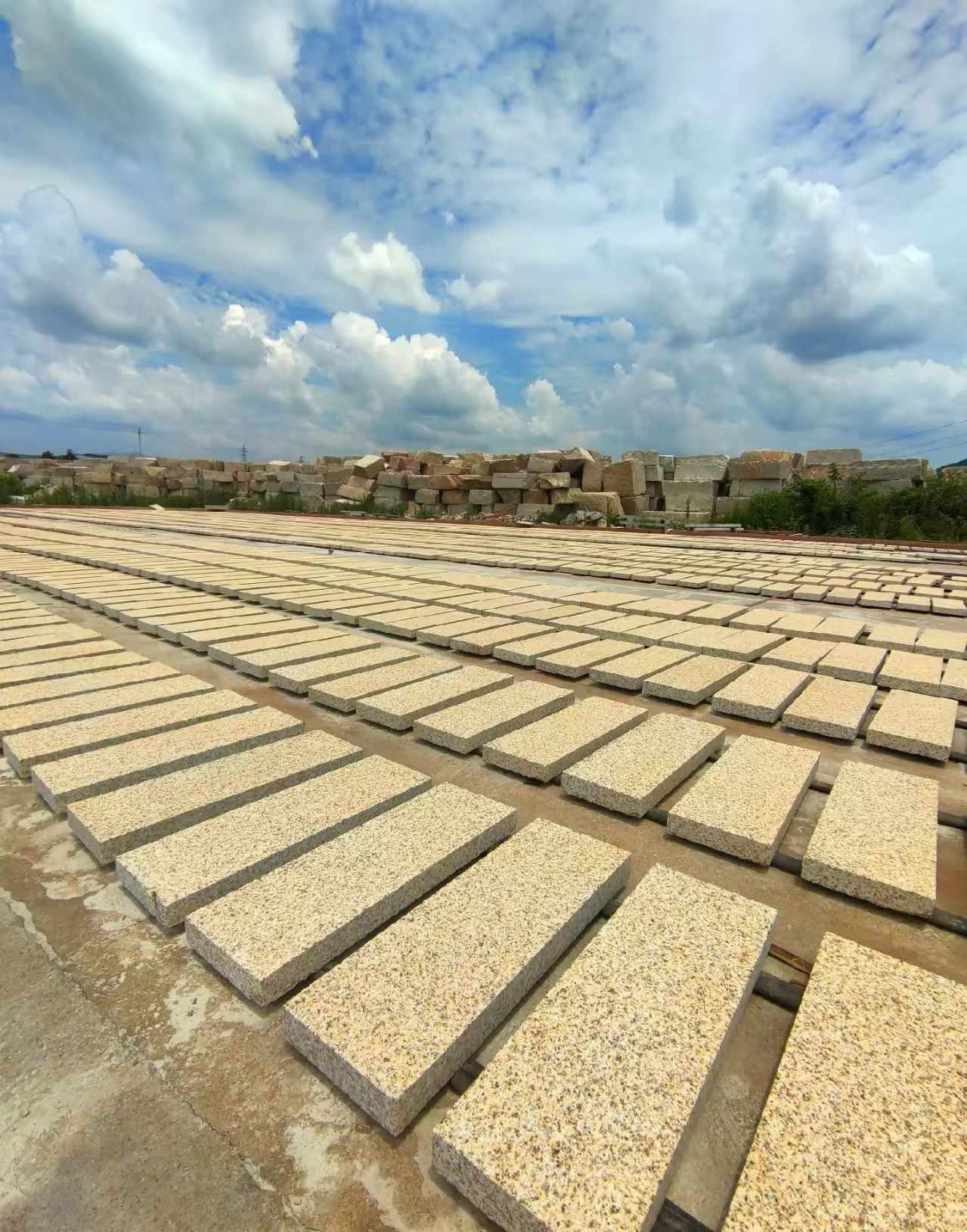随州 黄金麻荔枝面花岗岩石材地铺石防护中