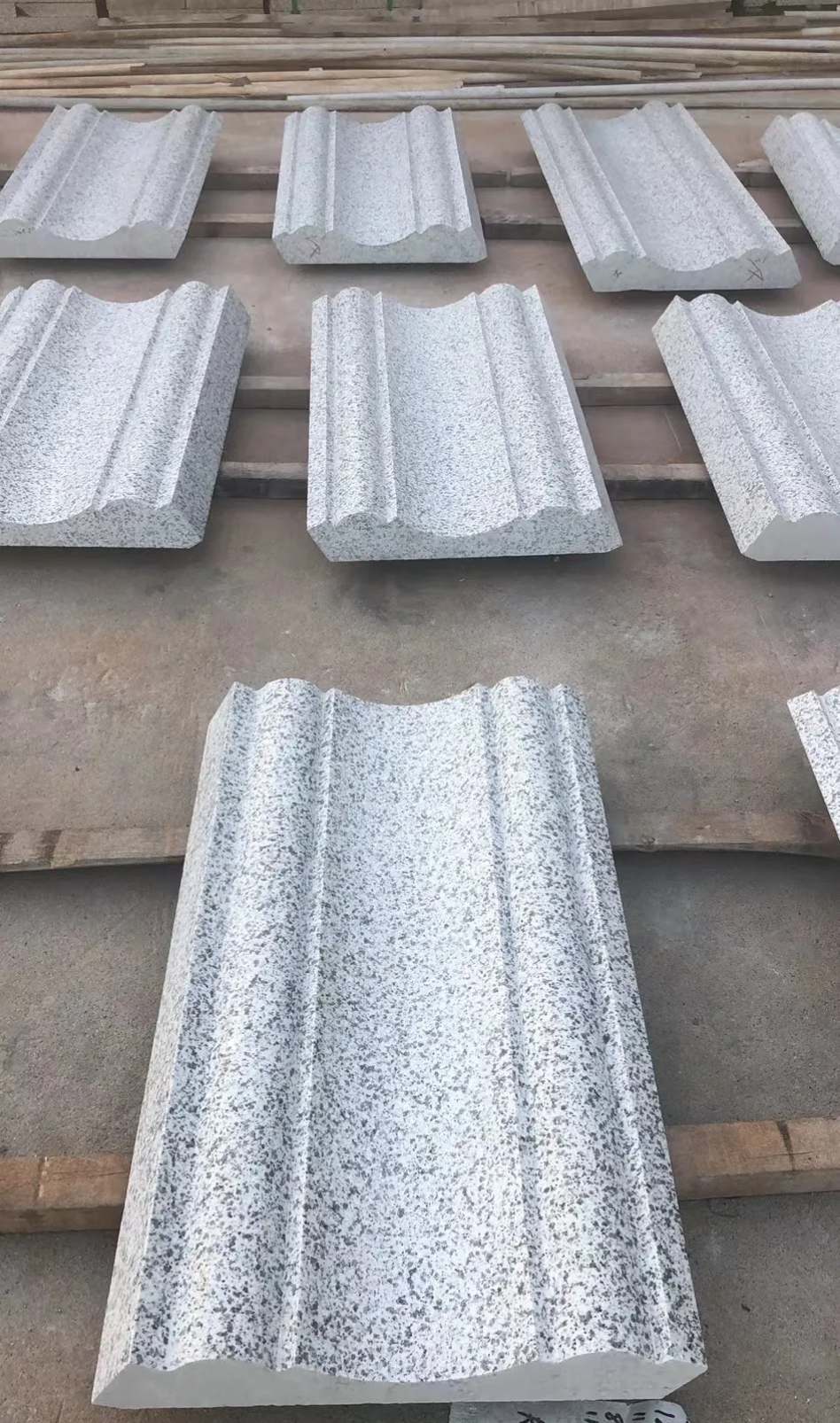 随州 白麻花岗岩光面别墅线条