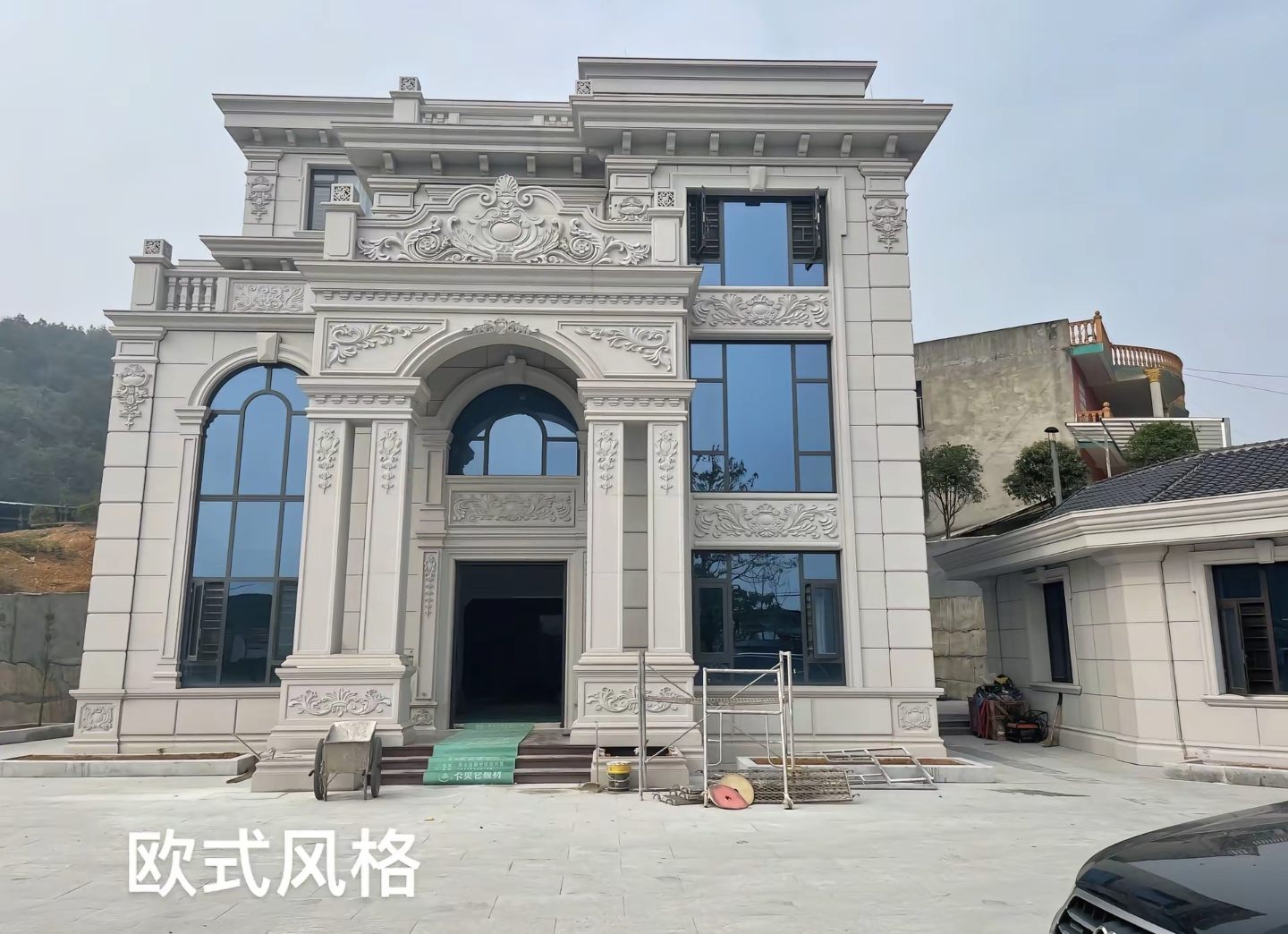 随州 白麻花岗岩别墅外墙干挂