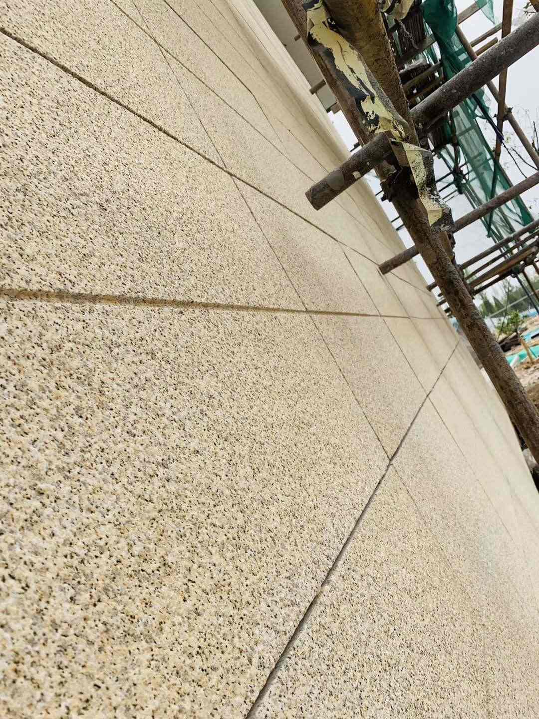 随州 黄金麻花岗岩荔枝面外墙干挂石材效果示例