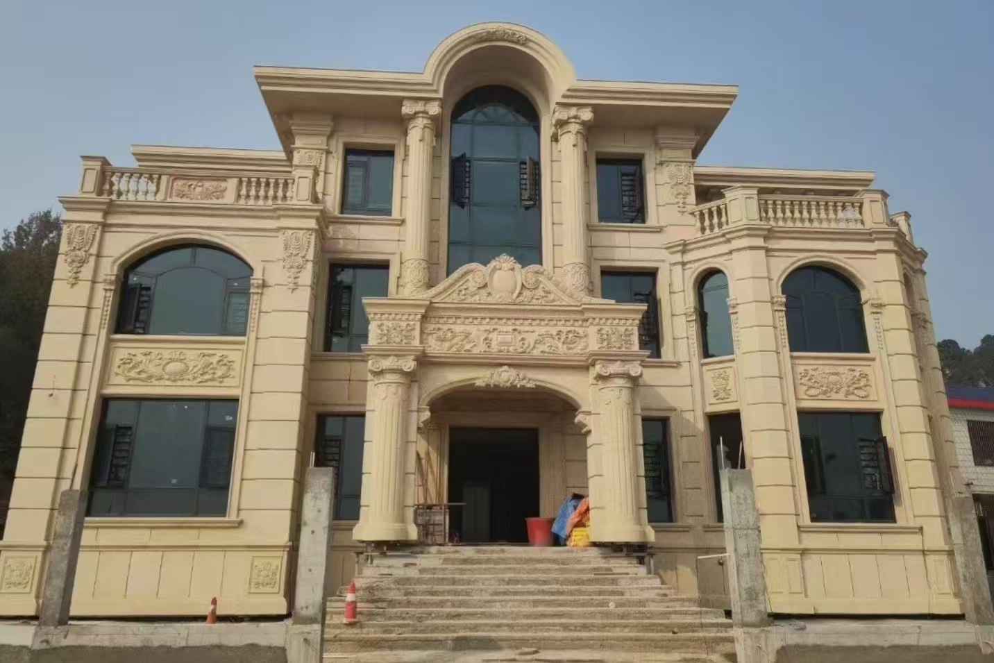 随州 黄金麻花岗岩别墅外墙干挂