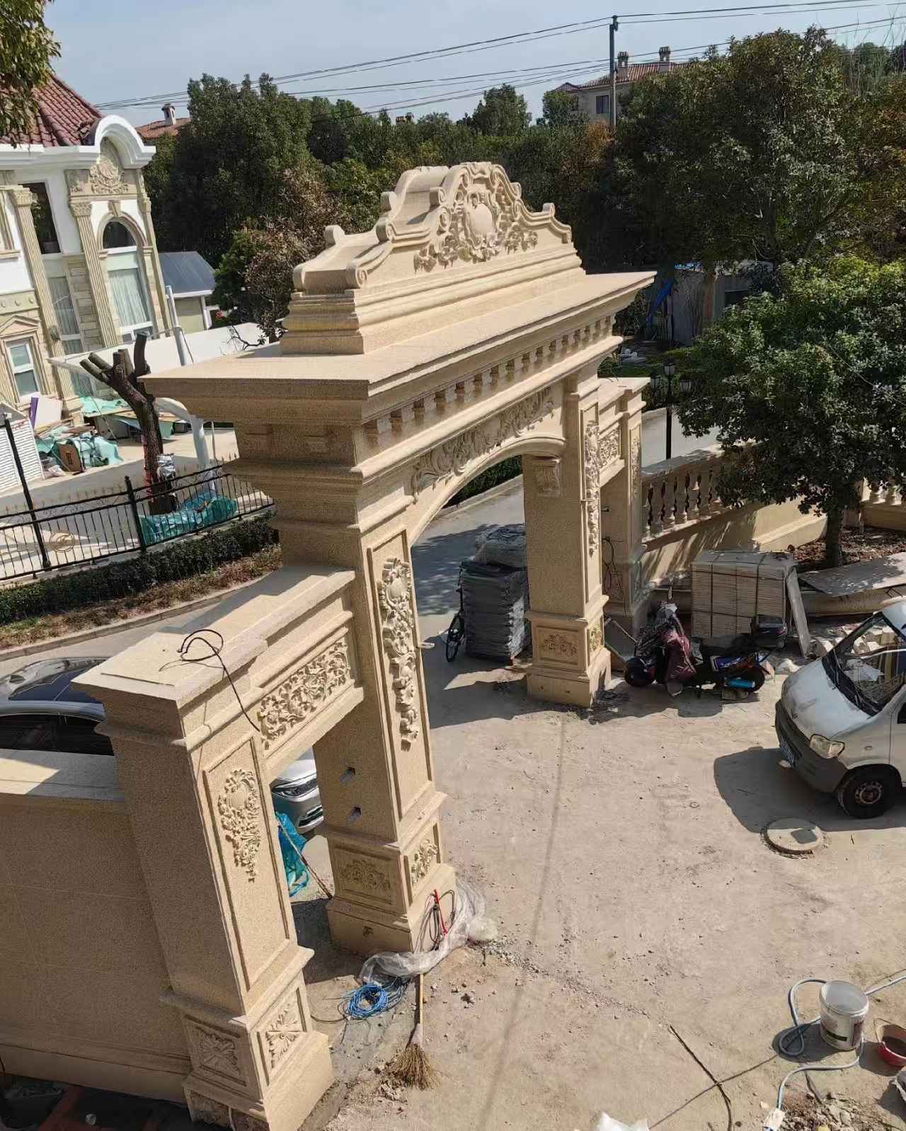 随州 黄金麻荔枝面花岗岩别墅门楼