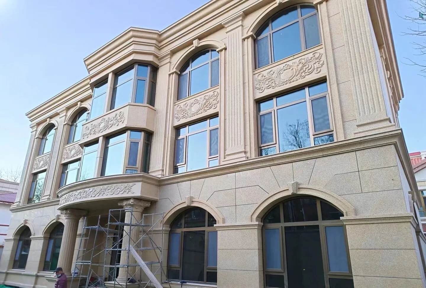 随州 黄金麻花岗岩别墅外墙干挂