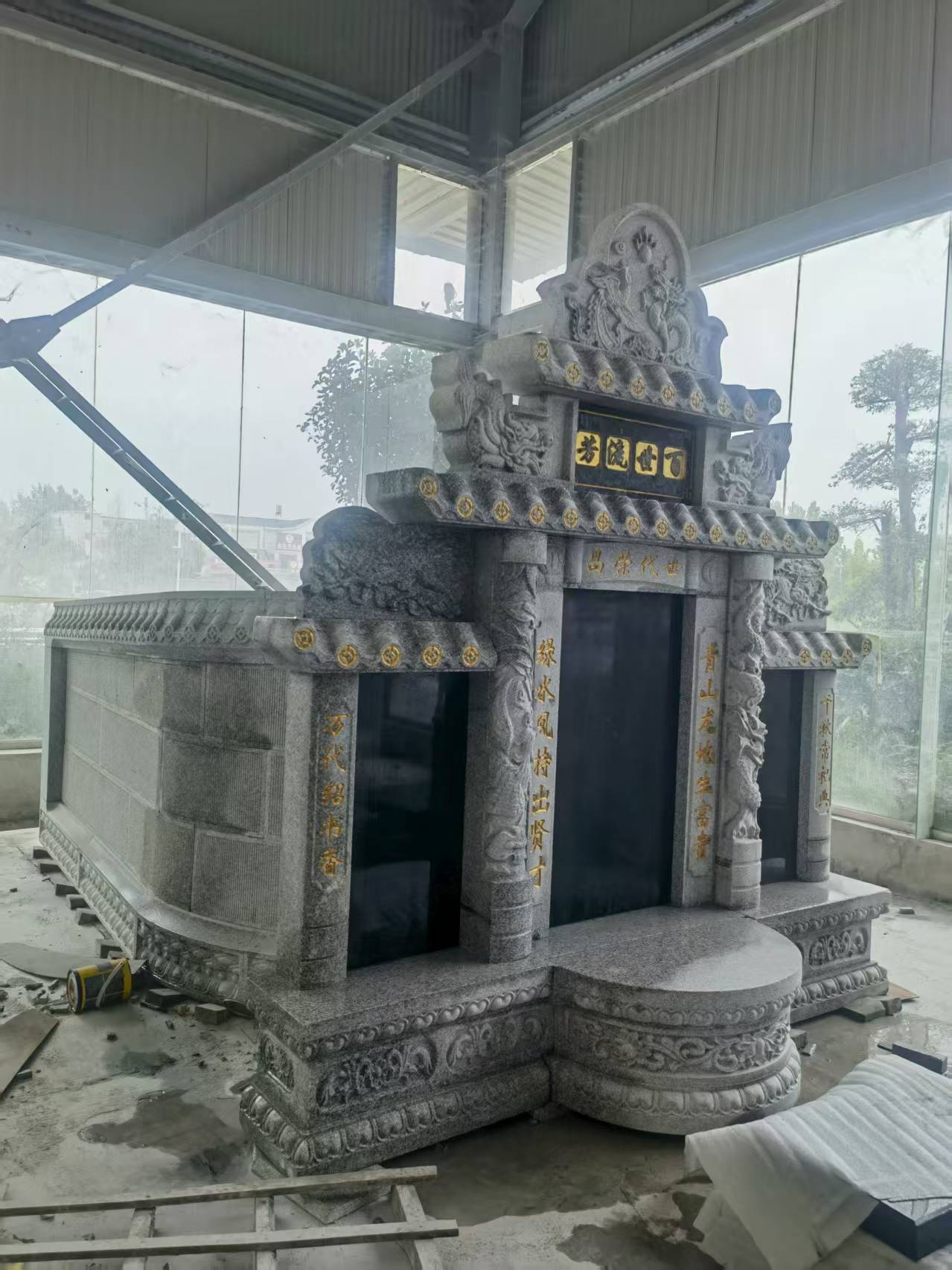 随州 芝麻白墓碑效果展示图